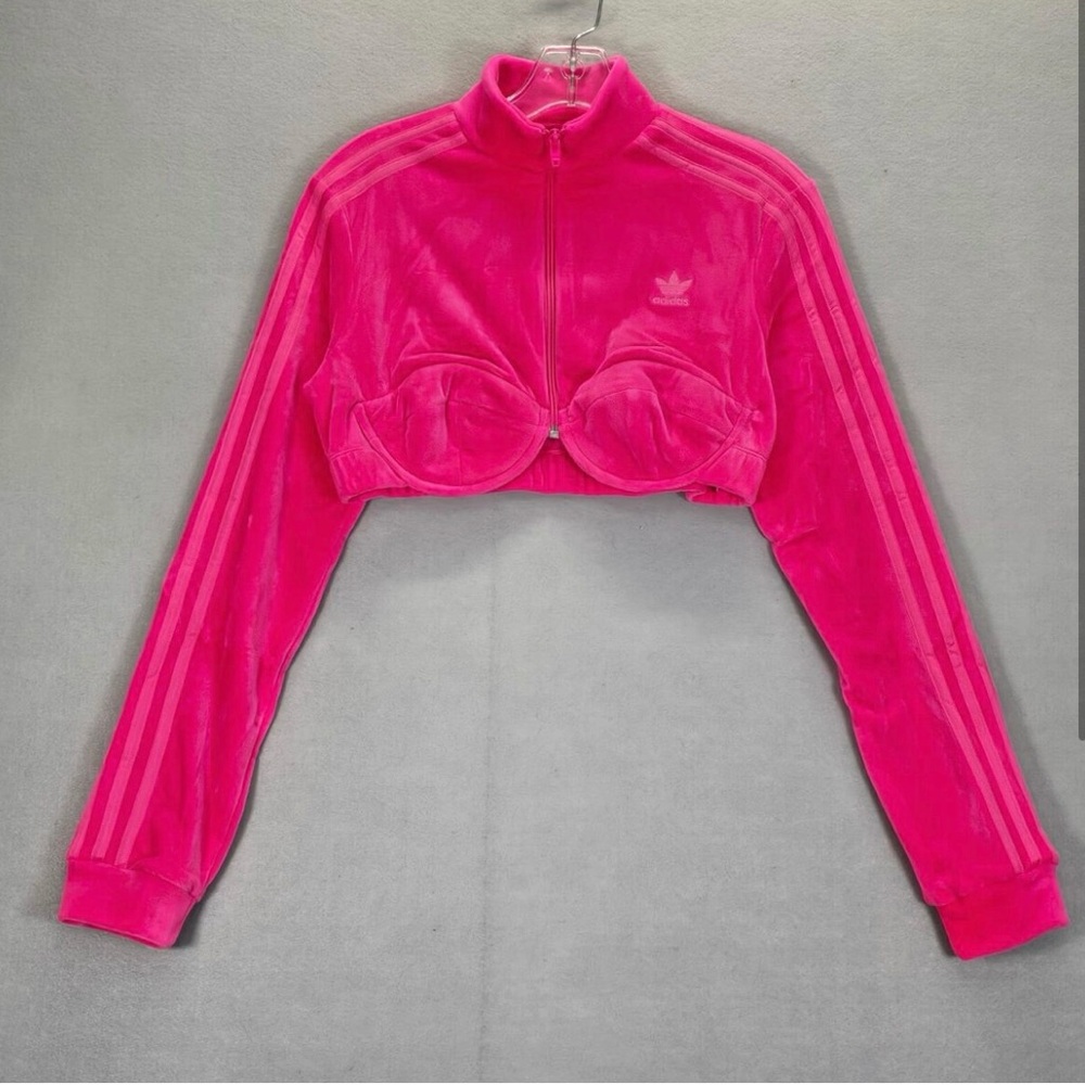 Adidas Originals Jeremy Scott Paris Beverly Hills JS Track Top Velvet Pink